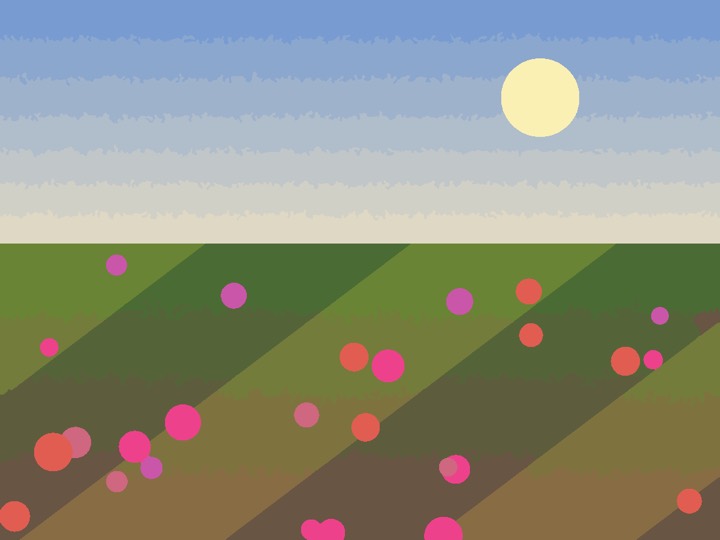 Quantized watercolor color study